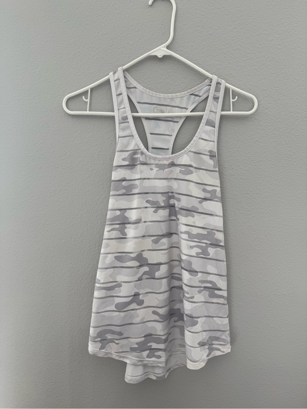 Women’s Light Gray Camo Racerback Tank Top